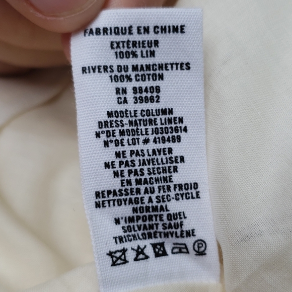 NWOT - Theory sleeveless dress linen print shift - Picture 7 of 11